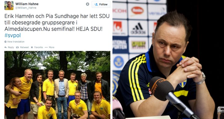 Twitter, SDU, Erik Hamrén, Pia Sundhage, Sverigedemokraterna